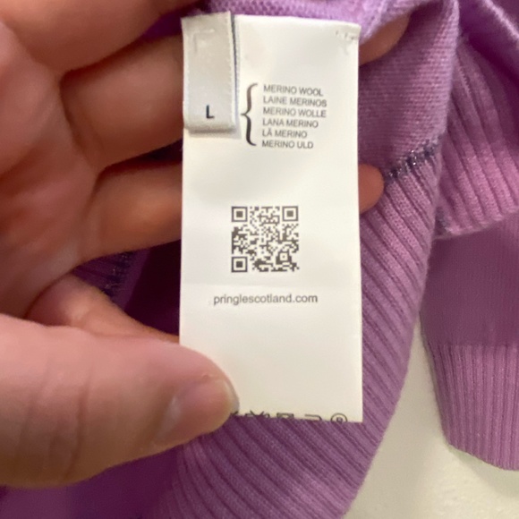 Pringle of Scotland Lilac Merino Wool LOVE Sweater Top - Picture 5 of 9